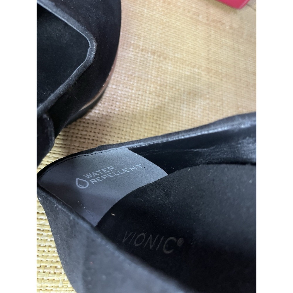 VIONIC Size 9 Black Willa Wedge Slip- On Loafer Moc Wedge Design Shoes - Picture 8 of 11